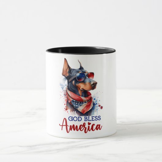 Mug Chien patriotique - Doberman (Centre)