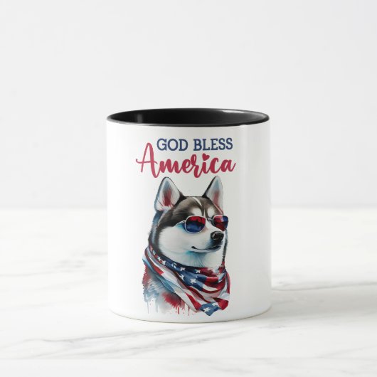 Mug Chien Patriotique-Husky (Centre)