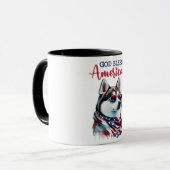 Mug Chien Patriotique-Husky (Devant gauche)