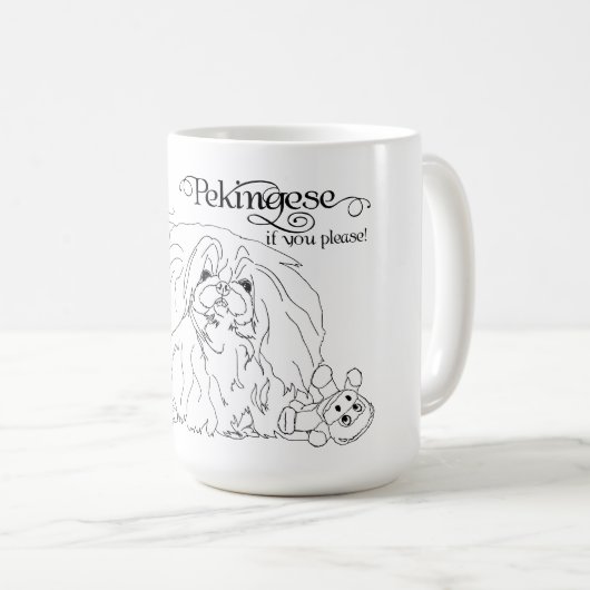 Mug Chien pekingese (Devant droit)