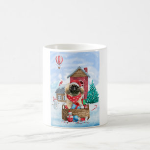 Mug Chien Pekingese dans la neige Maison de Chien de N