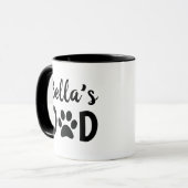 Mug Chien Personnalisé Chat Papa Avec Nom D'Animal De  (Devant gauche)