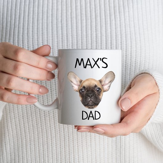 Mug Chien personnalisé Papa Maman Chien Nom du visage 
