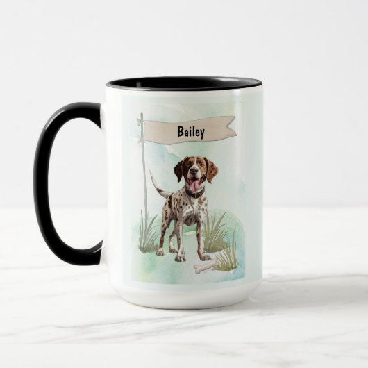 Mug Chien personnalisé Pointer Aquarelle (Gauche)