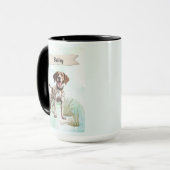 Mug Chien personnalisé Pointer Aquarelle (Devant gauche)