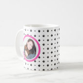 Mug Chien Pet Monogramme Photo Empreinte de patte Hot (Devant gauche)