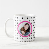 Mug Chien Pet Monogramme Photo Empreinte de patte Hot (Gauche)