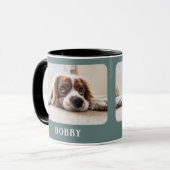 Mug Chien Photo Animal minimaliste Vert Joyeux Noël (Devant gauche)
