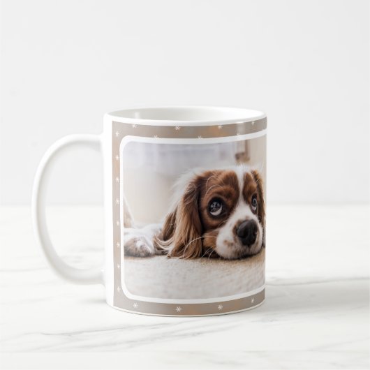 Mug Chien Photo Nom de l'animal de compagnie Snowflake (Gauche)