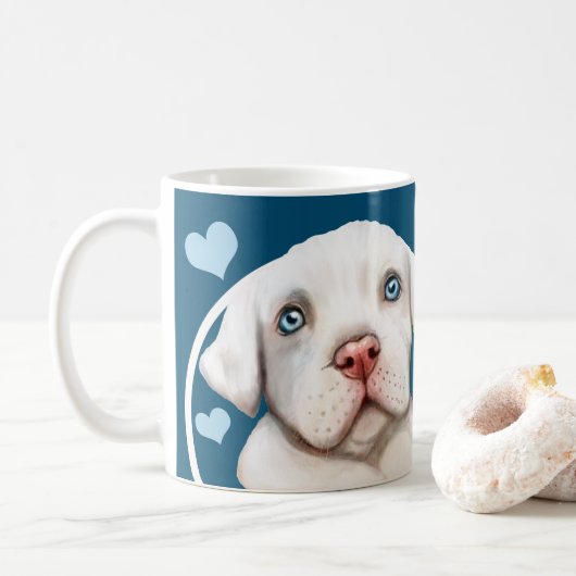 Mug Chien Pitbull Blanc Chaque Snack Que Vous Faites (Avec donut)