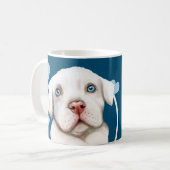 Mug Chien Pitbull Blanc Chaque Snack Que Vous Faites (Devant gauche)
