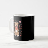 Mug Chien Pitbull de la Saint-Valentin XOXO Design d'a (Devant gauche)
