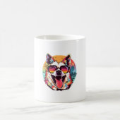 Mug chien plage été chien chaise (Centre)