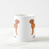 Mug Chien Pointer Mignon Vizsla Hongrois Avec Nom Pers (Centre)