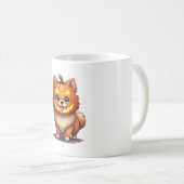 Mug Chien Pomeranian Masque de Citrouille (Devant droit)