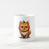 Mug Chien Pomeranian Masque de Citrouille (Centre)