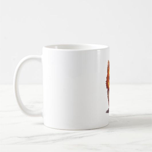 Mug Chien Pomeranian Masque de Citrouille (Gauche)