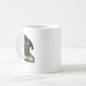 Mug Chien Restez Pawsitive – Design Chien Noir Min (Devant gauche)
