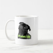 Mug Chien Restez Pawsitive – Design Chien Noir Min (Gauche)