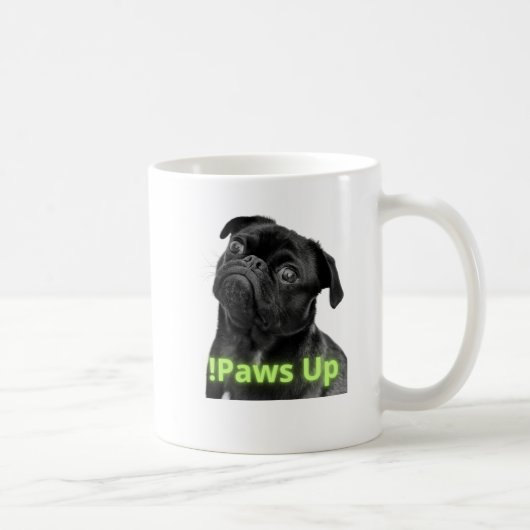 Mug Chien Restez Pawsitive – Design Chien Noir Min (Droite)