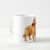 Mug Chien Retriever doré mignon (Devant gauche)