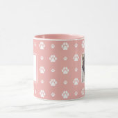Mug Chien rose rose blanc Monogramme photo (Centre)