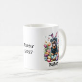 Mug Chien Rottweiler personnalisé Pâques/Printemps (Devant droit)