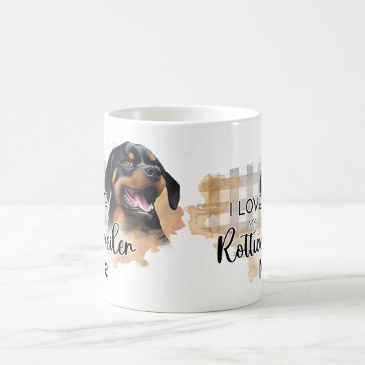 Mug Chien Rottweiler Pet Café Mug, Coupe (Centre)
