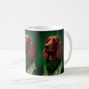 Mug Chien rouge irlandais en robe de fête de St. Patri