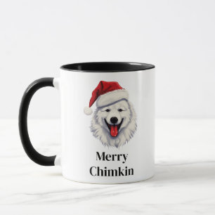 Mug Chien Samoyède Chapeau de Père Noël Noël