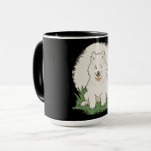 Mug Chien Samoyède Drôle (Devant gauche)