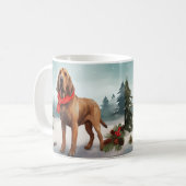 Mug Chien sanglant à Noël de neige (Devant gauche)