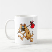 Mug Chien sans valeur de bande dessinée de clochard (Gauche)