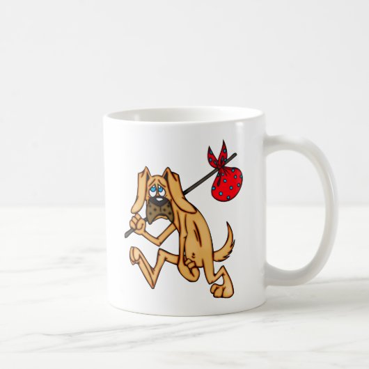 Mug Chien sans valeur de bande dessinée de clochard (Droite)