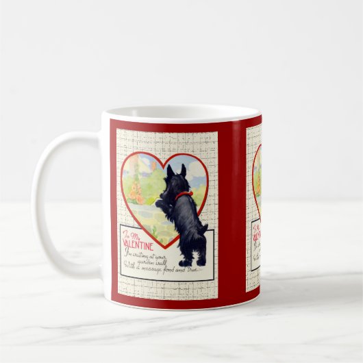 Mug Chien Scottie Saint-Valentin Scottish Terrier (Gauche)