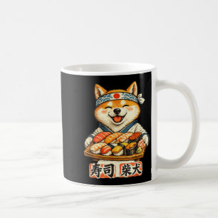 Mug Chien shiba inu drôle mangeant des sushis nourritu