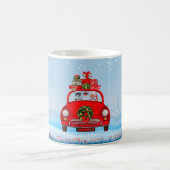 Mug Chien Sibérien Husky En Voiture Avec Le Père Noël (Centre)