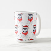Mug Chien sibérien Husky race Étoiles de Noël (Devant droit)