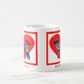 Mug Chien sibérien Husky Silhouette Valentines Jour Co (Centre)