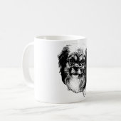 Mug Chien Spaniel Tibétain – Portrait de style enc (Devant gauche)