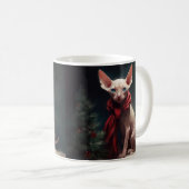 Mug Chien Sphynx dans la neige de Noël (Devant droit)