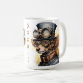 Mug Chien Steampunk Caniche (Devant droit)