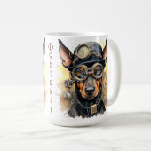 Mug Chien Steampunk Doberman Pinscher (Devant droit)