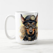 Mug Chien Steampunk Doberman Pinscher (Gauche)