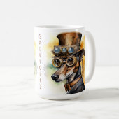 Mug Chien Steampunk Greyhound (Devant droit)