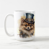Mug Chien Steampunk Poméranien (Gauche)