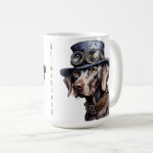 Mug Chien Steampunk Weimaraner (Devant droit)