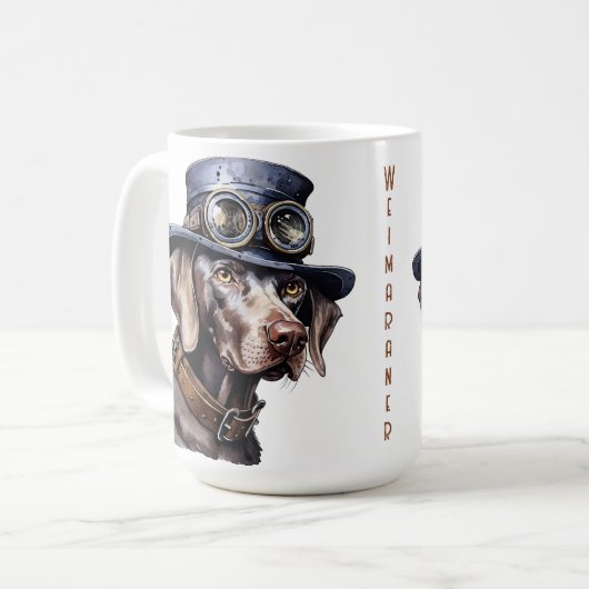 Mug Chien Steampunk Weimaraner (Devant gauche)