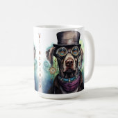 Mug Chien Steampunk Weimaraner (Devant droit)