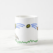 Mug Chien suit la trajectoire d'une balle (Centre)